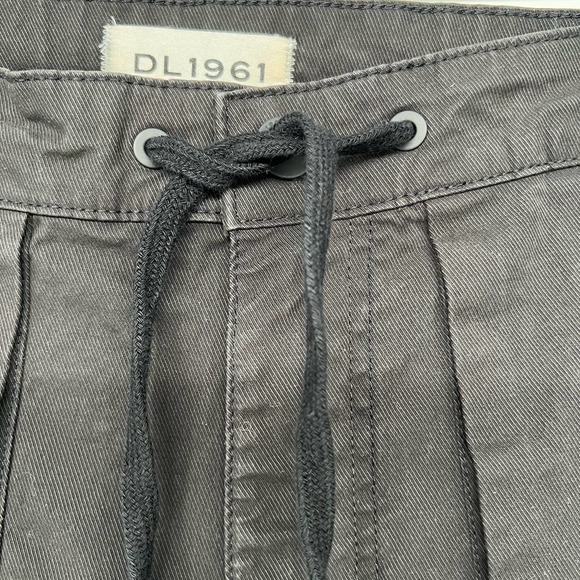 DL1961 Jay Track Chino Pants Men's Size 38x29 Black Drawstring Waist Tapered Leg - Picture 6 of 12